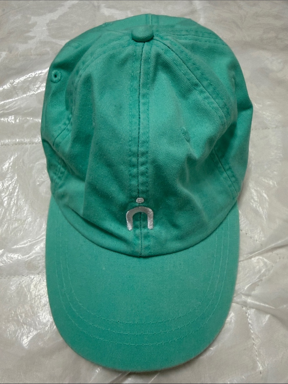 Adams Mint Green Hat with Brown Leather Strap and Brass Buckle